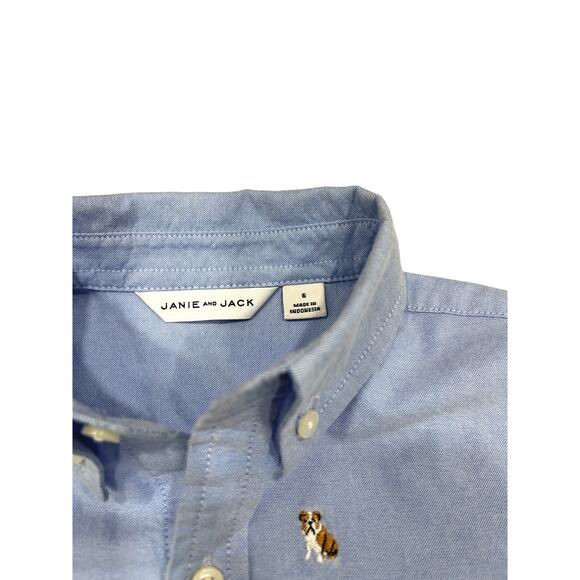 Janie and Jack Boy's Oxford Bulldog Shirt - Picture 3 of 3